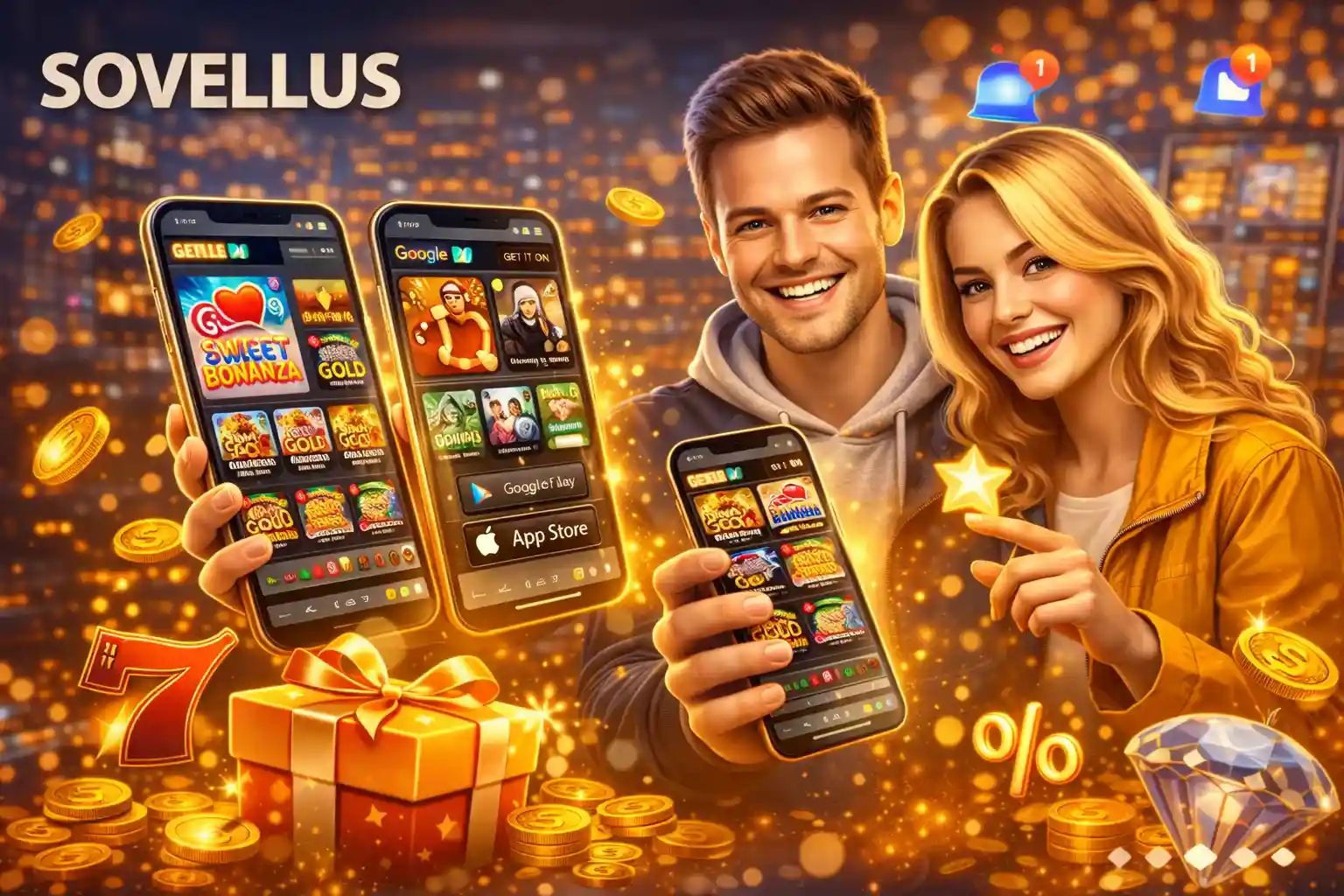 Kasino sovellus käyttö Pelaajat lataavat sovelluksen ja pelaavat kasinopelejä mobiilissa