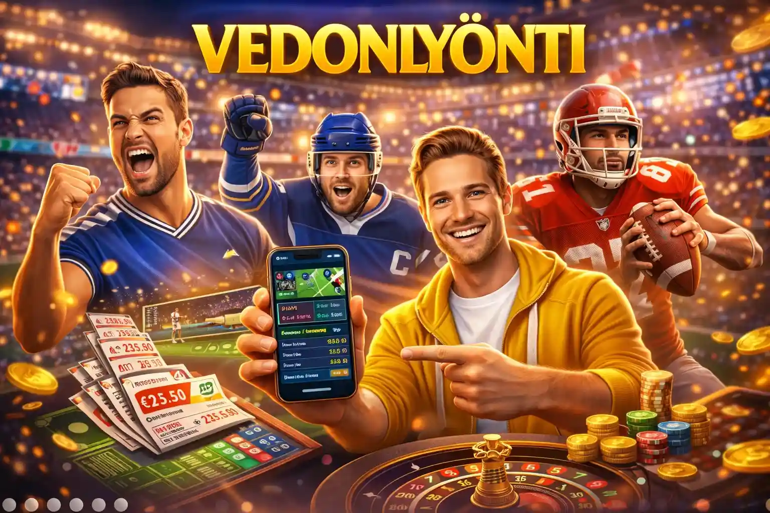 Urheilu vedonlyönti Pelaajat lyövät vetoa urheilusta ja seuraavat live tapahtumia mobiilissa
